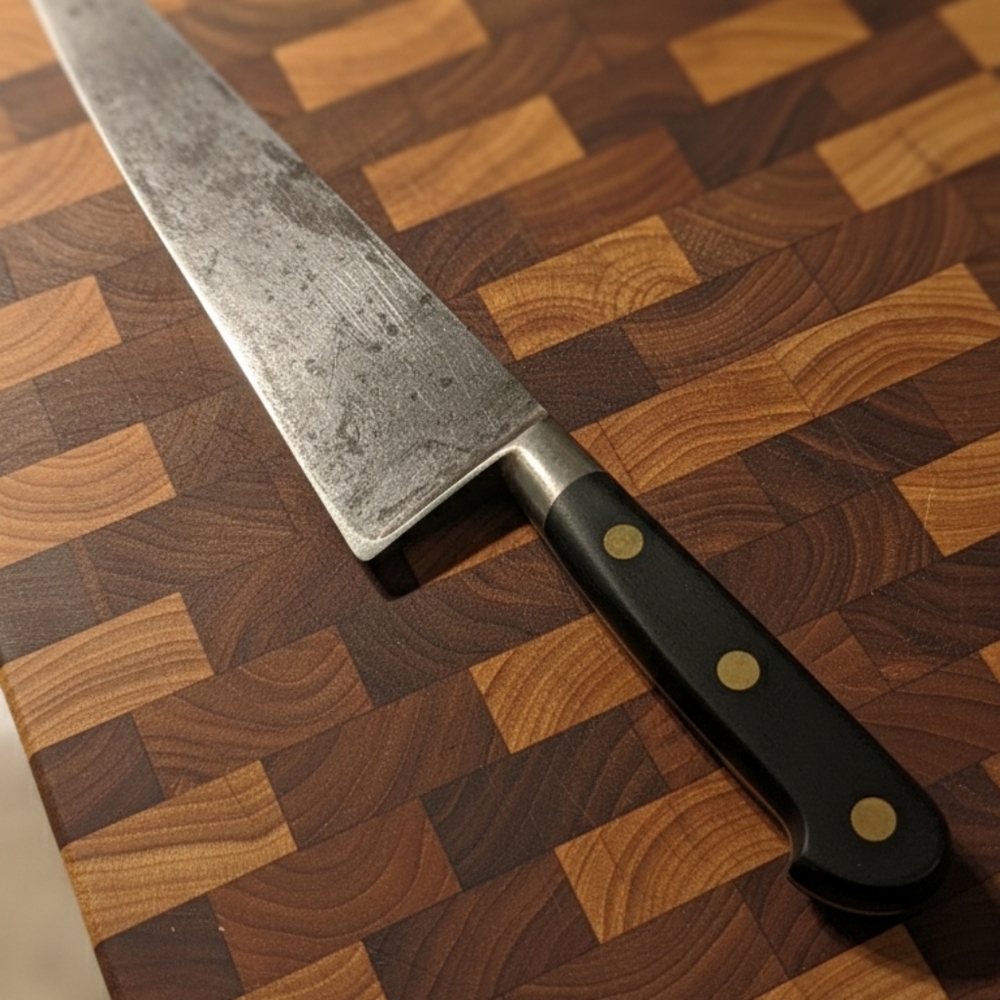 VINTAGE SABATIER TRUMPET CARBON STEEL  CHEF COOK KNIFE 12 inches